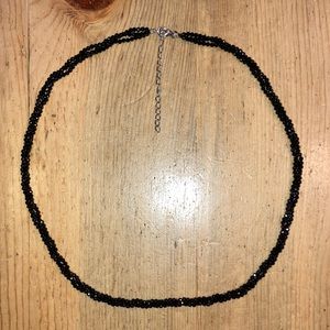 Black Spinel Necklace 17” with 2&1/2” extension